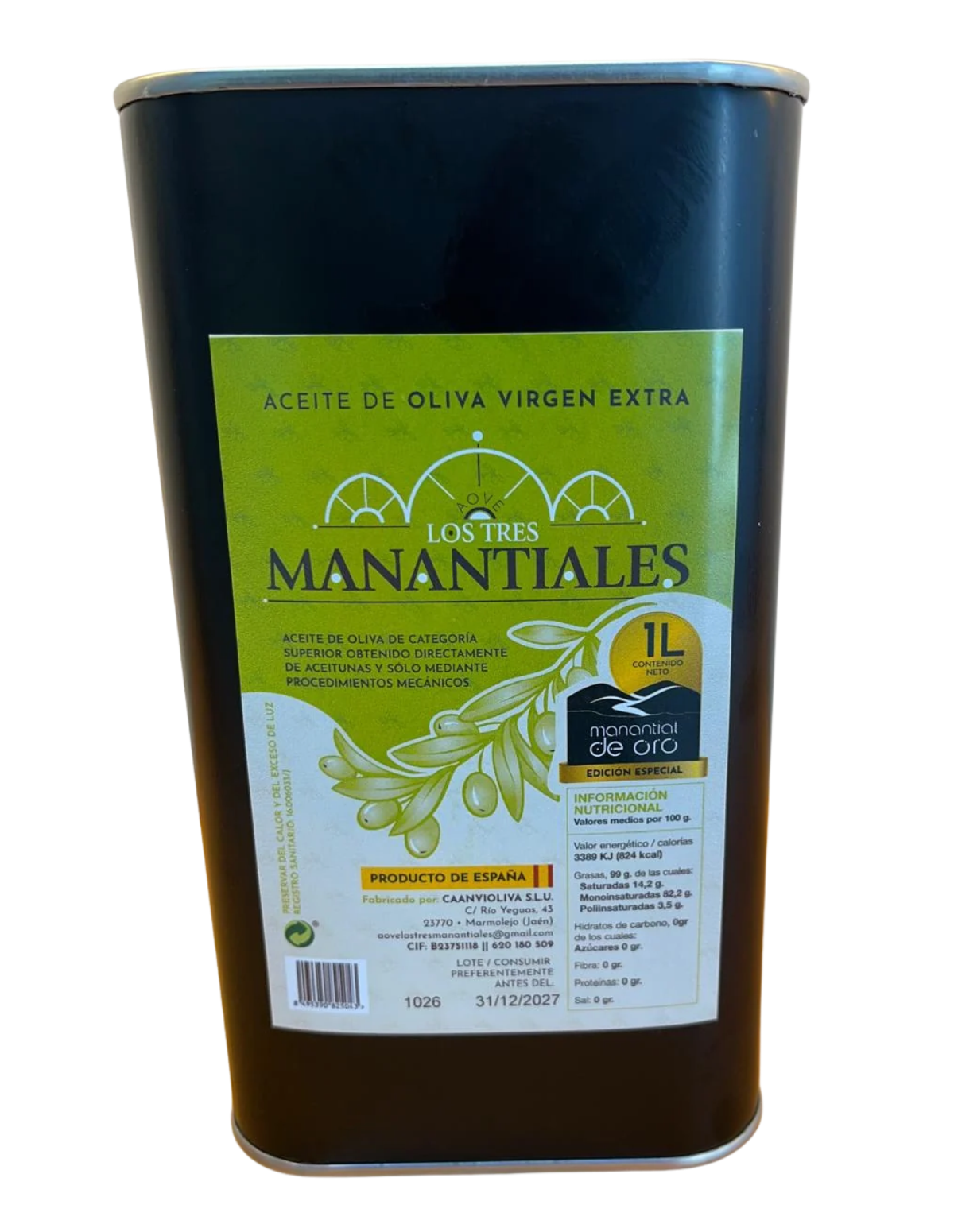 Lata 1L - AOVE Los Tres Manantiales Cosecha 202627